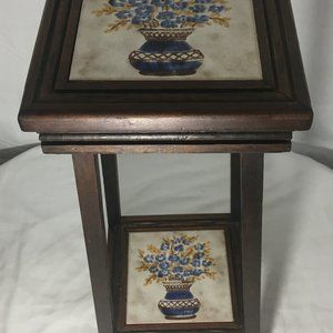 * vintage handmade plant stand/vase table/side/nightstand 9 5/8" sq x 24" high